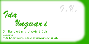 ida ungvari business card
