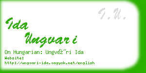 ida ungvari business card